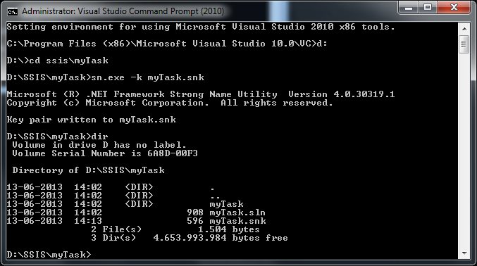 Microsoft SQL Server Integration Services: Create your own custom task