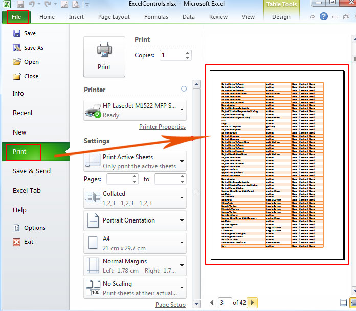 Microsoft Excel Print Multiple Worksheets On One Page