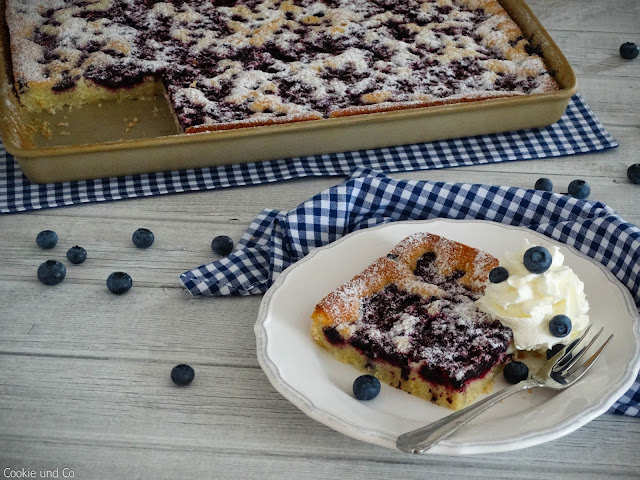 Versunkener Heidelbeerkuchen