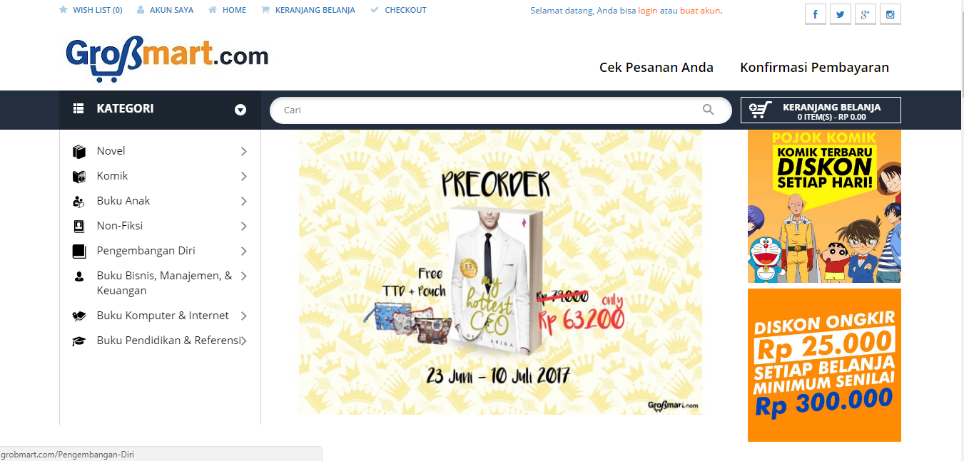 Shoppingtime Pengalaman Membeli Buku Di Grobmart Com A Lifelong Journey By Lulu Khodijah