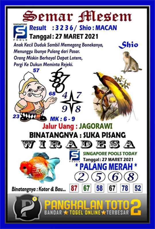 Kode Syair Sgp 27 Maret 2021 Prediksi Sgp Jitu Keraton4d