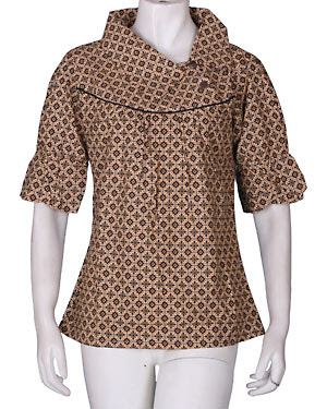 Baju Kemeja  Batik  Baju Kemeja Batik Wanita Modern 
