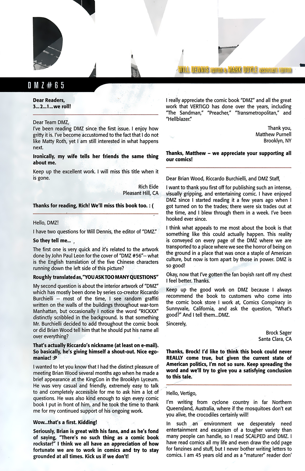 Read online DMZ (2006) comic -  Issue #65 - 22
