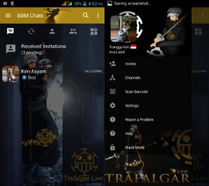 BBM MOD Tema Trafalgar Law v3.3.0.16 APK Versi Terbaru