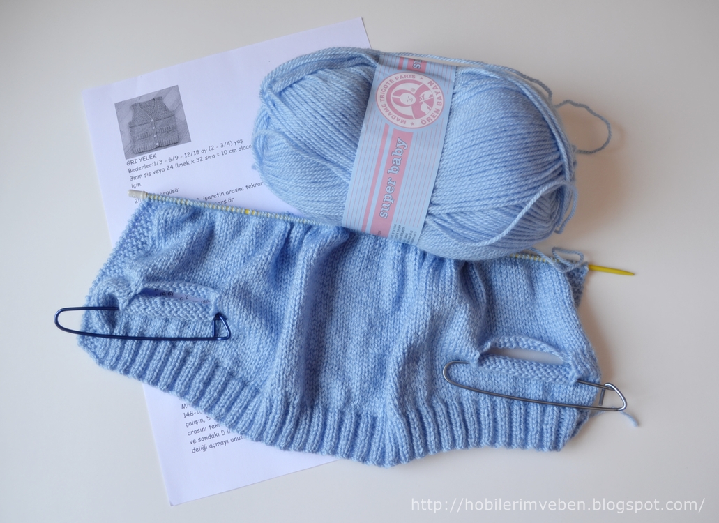 Hobilerim ve ben Yakadan başlamalı bebek yeleği&hellip;