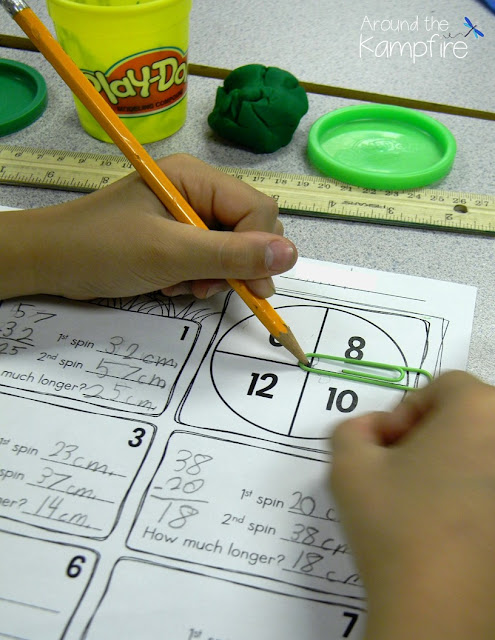 Free printable butterfly measurement activity~Comparing lengths of PlayDoh caterpillars.