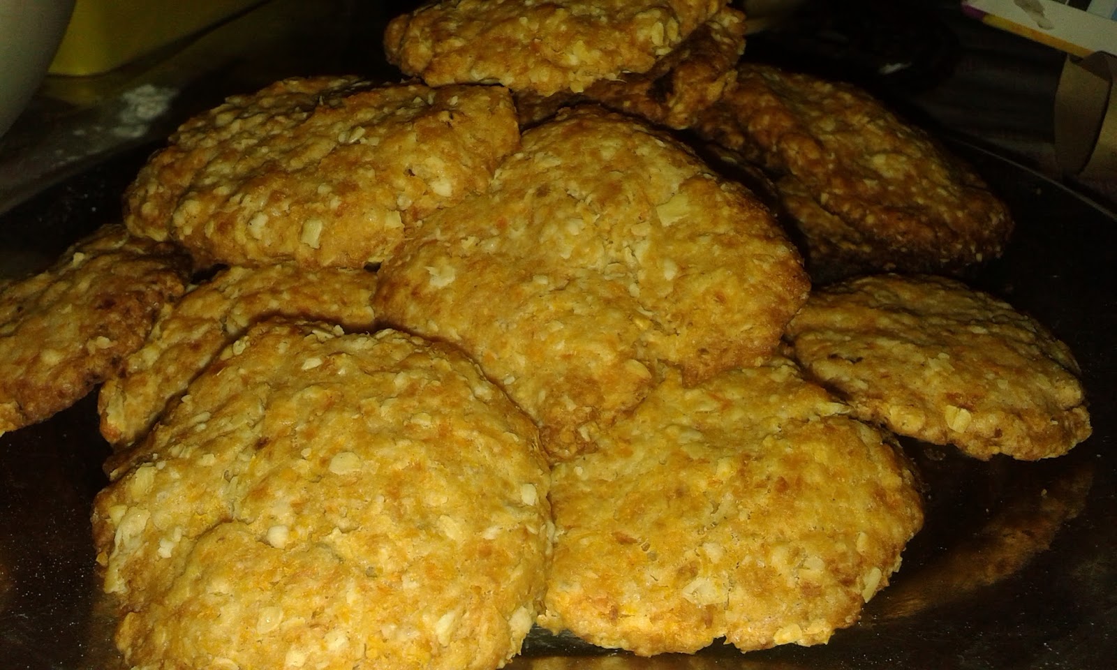 Carrot Oatmeal Cookies (No egg, No butter, No milk Recipe)