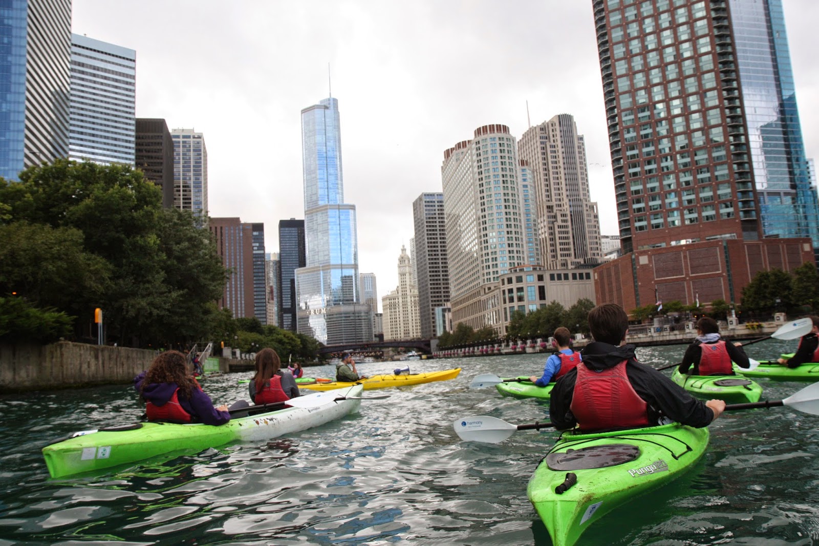 Beautiful views of the riverfront architecture all day!