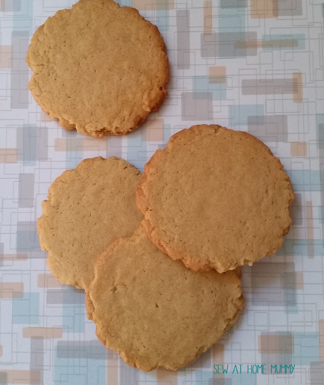 Sew at Home Mummy (Peanut Free) School safe "Peanut Butter" Cookies