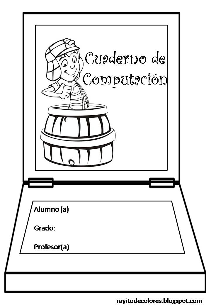 Carátula para cuaderno de computación