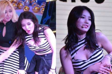 Những lần mỹ nhân ngoan hiền của Kbiz bất ngờ lộ vòng một nóng bỏng - Ảnh 12 Nhung lan my nhan ngoan hien cua Kbiz bat ngo lo vong mot nong bong - Anh 12