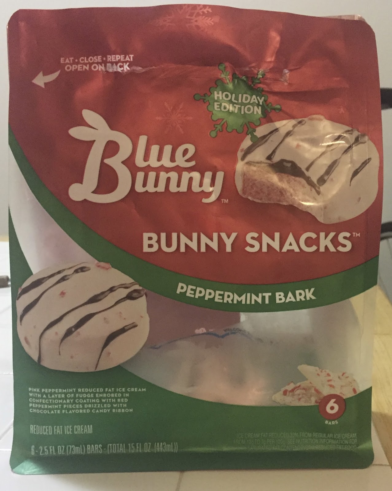 Blue Bunny Peppermint Bark Bunny Snacks