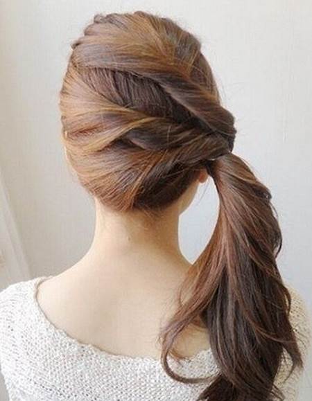 My Idea Diy Easy Twisted Side Ponytail Hairstyle