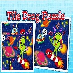 Tile Drag Puzzle (Logical Thinking Picture Game)