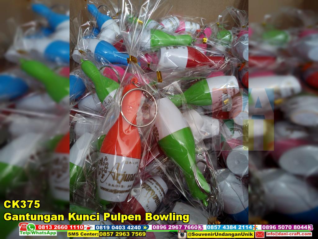 Gantungan Kunci Pulpen Bowling | Souvenir Pernikahan