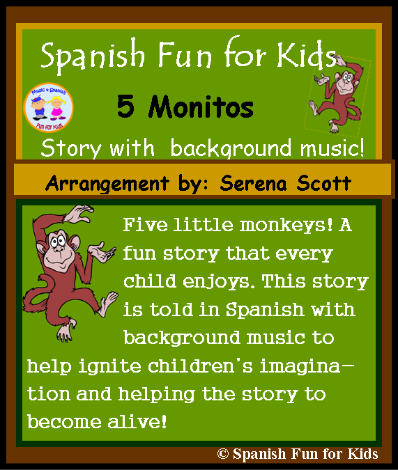 Music and Spanish Fun Cinco Monitos Activities