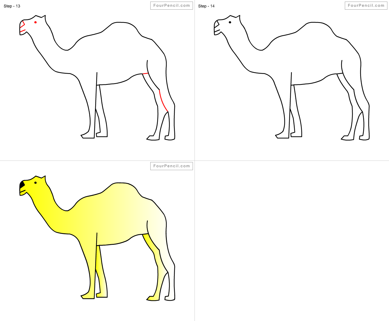 Fpencil: How to draw camel for kids step by step