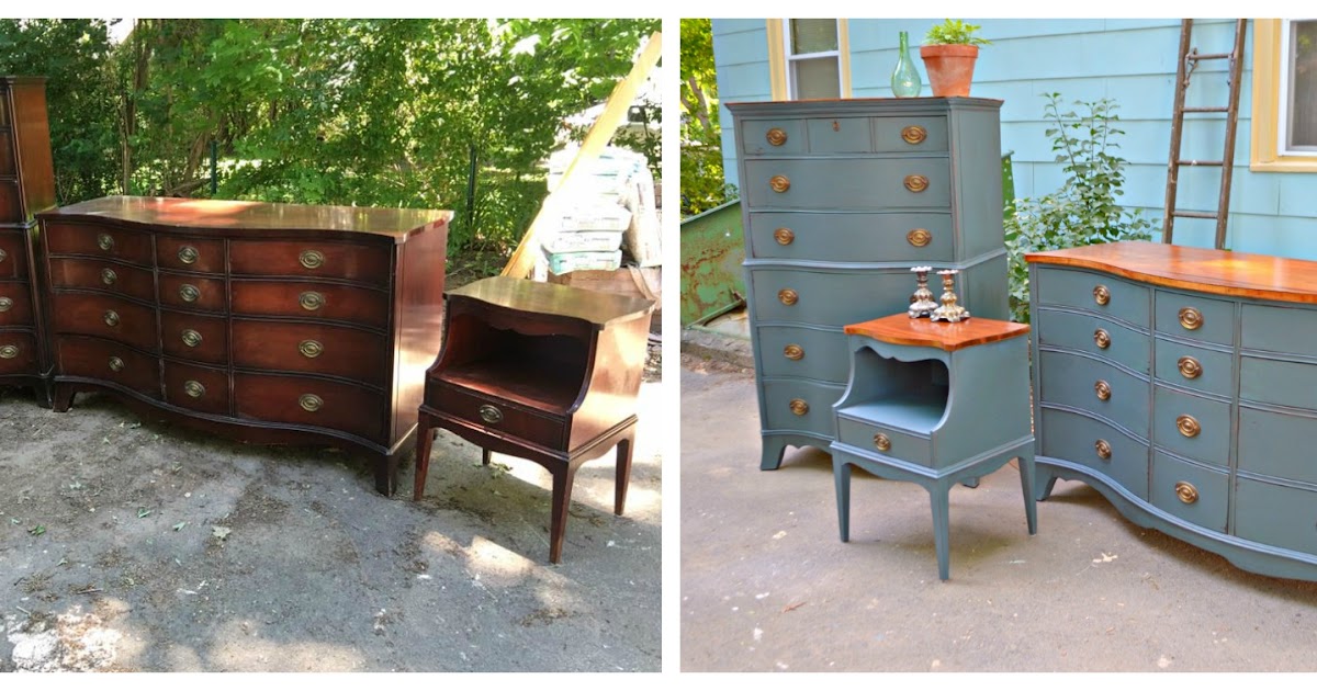 Heir and Space A Mahogany Dresser Set