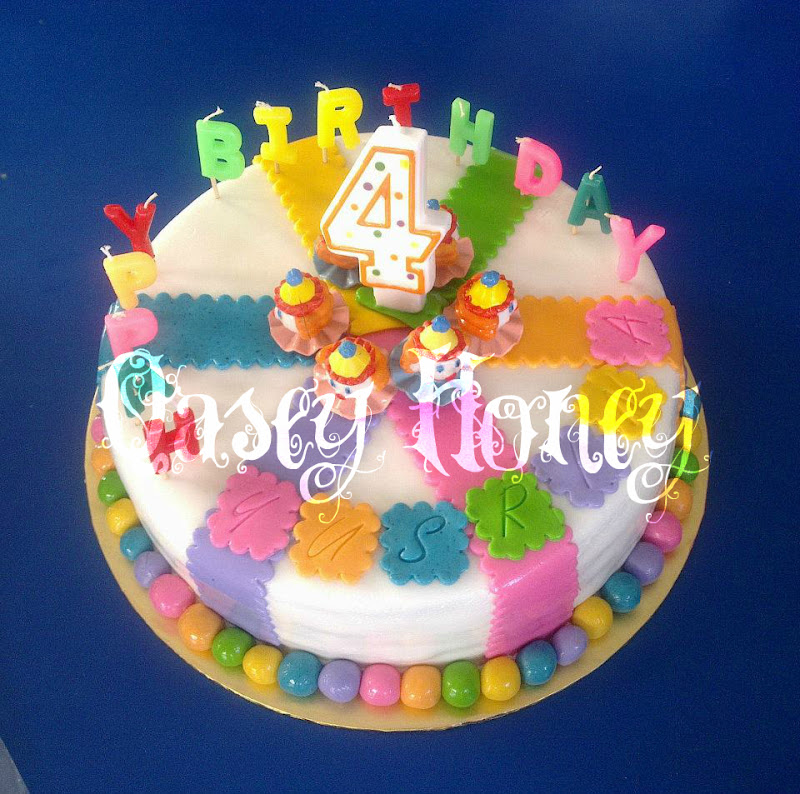 Checkered Rainbow Cake Qasey Honey