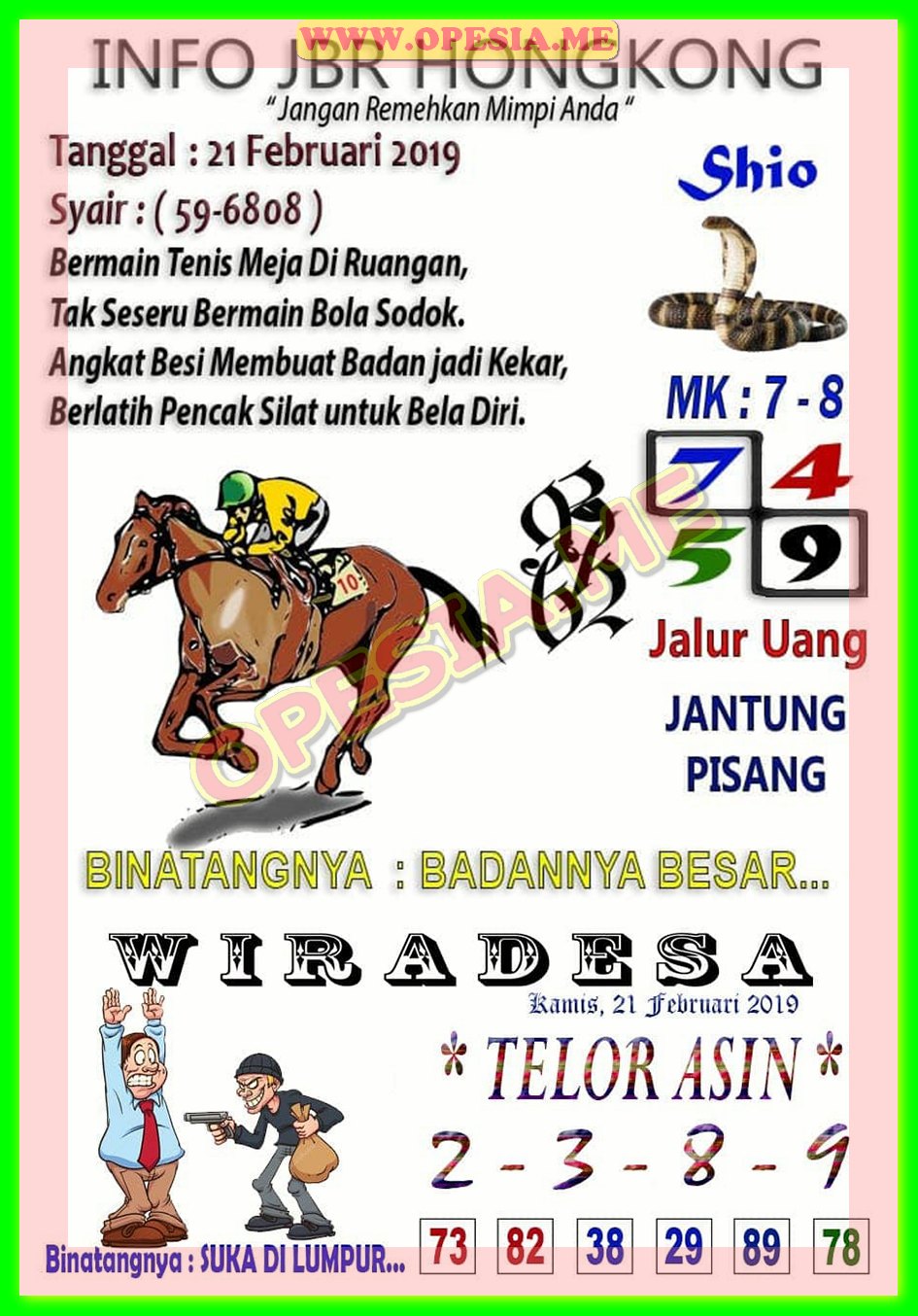 Forum Syair Hk Kamis 21 Februari 2019 Kode Syair Sgp Hk Sd Motesia