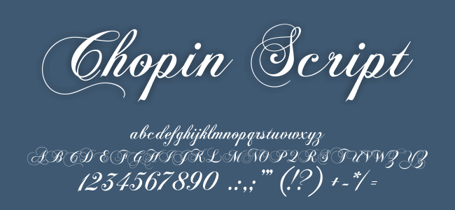 Kumpulan Font Undangan - Chopin Script Font