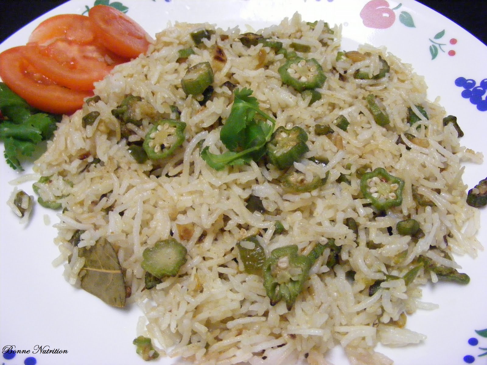 My Indian Dietitian (Bonne Nutrition) Okra Fried Rice