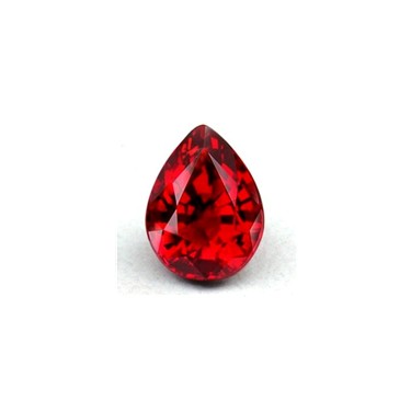 A precious stone in various shades of red