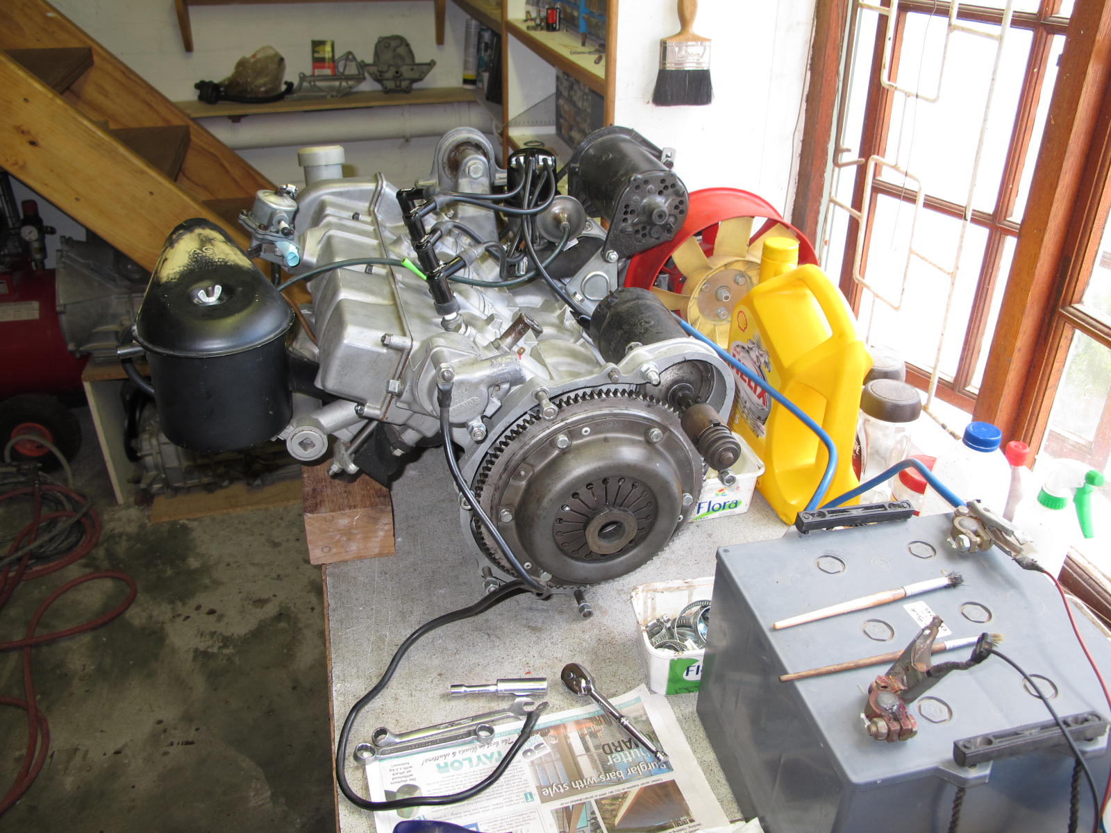 Roys Hillman Imp years Bench testing a re built Mk1 Hillman Imp engine.