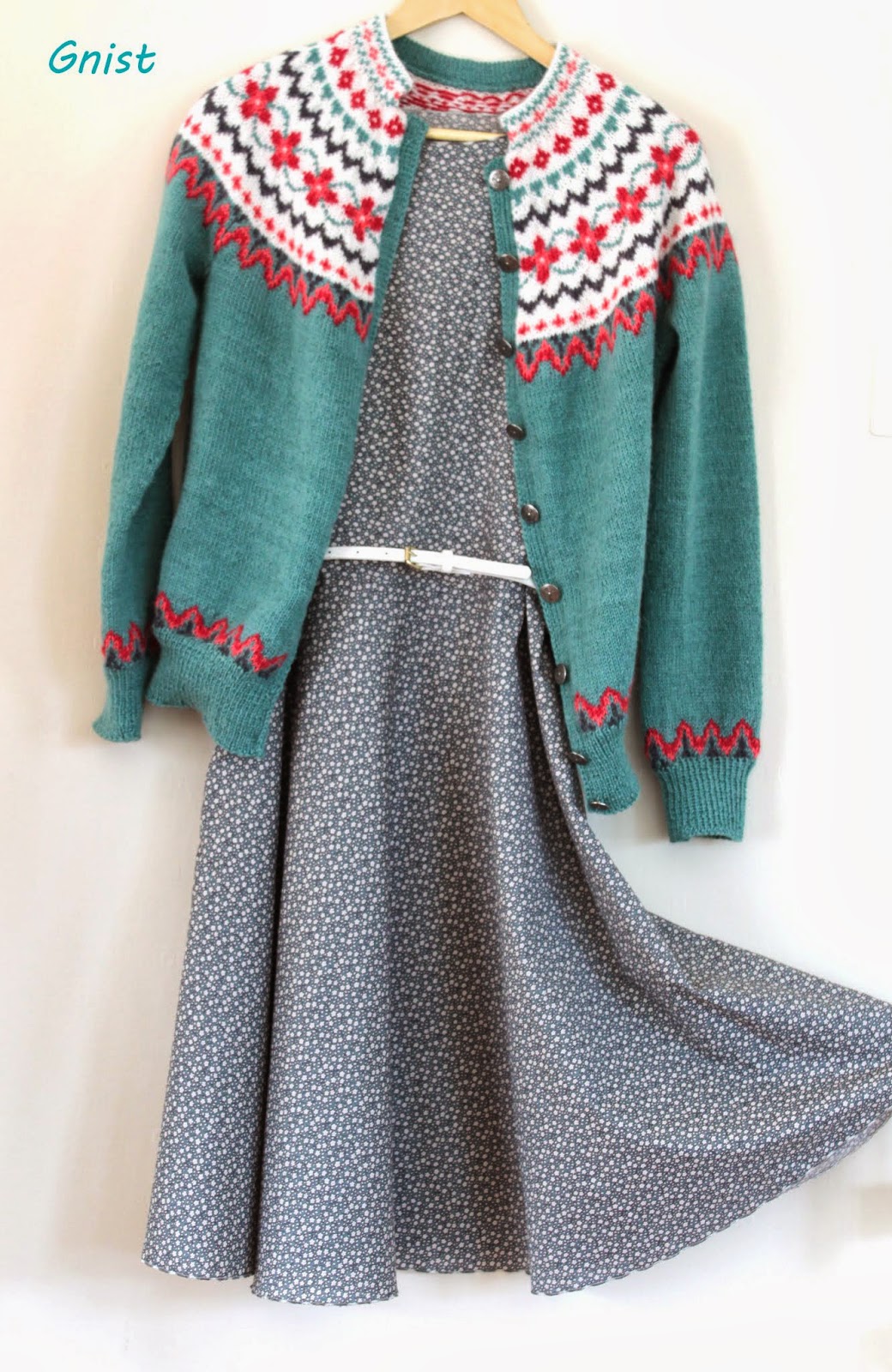 Vintage Gothic Kjole Retro Med Roser Og Slojfe I Taljen main image 1