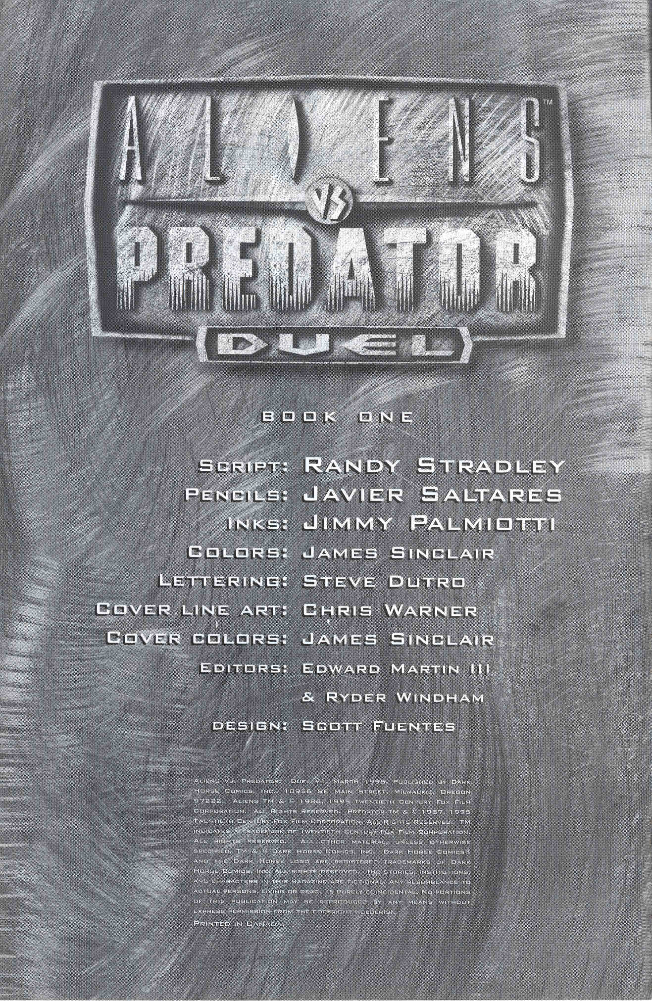 Read online Aliens vs. Predator: Duel comic -  Issue #1 - 2