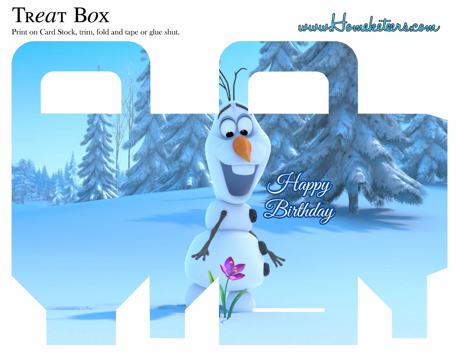 Frozen: Cajas para Imprimir Gratis. 