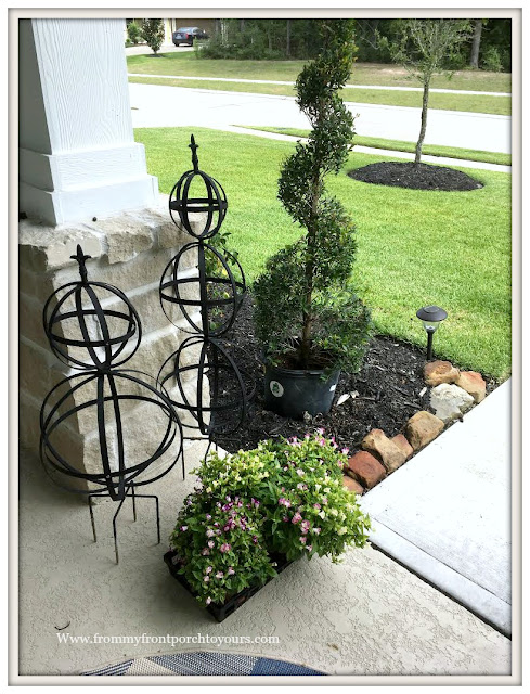 Flower Beds-Curb Appeal-Spiral Shrub-DIY Landscape-Gardeining-From My Front Porch To Yours