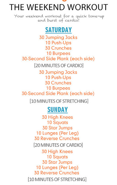 Health & nutrition tips: The weekend workout