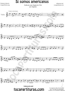  Violin Sheet Music for Si Somos Americanos Chilean Music Scores