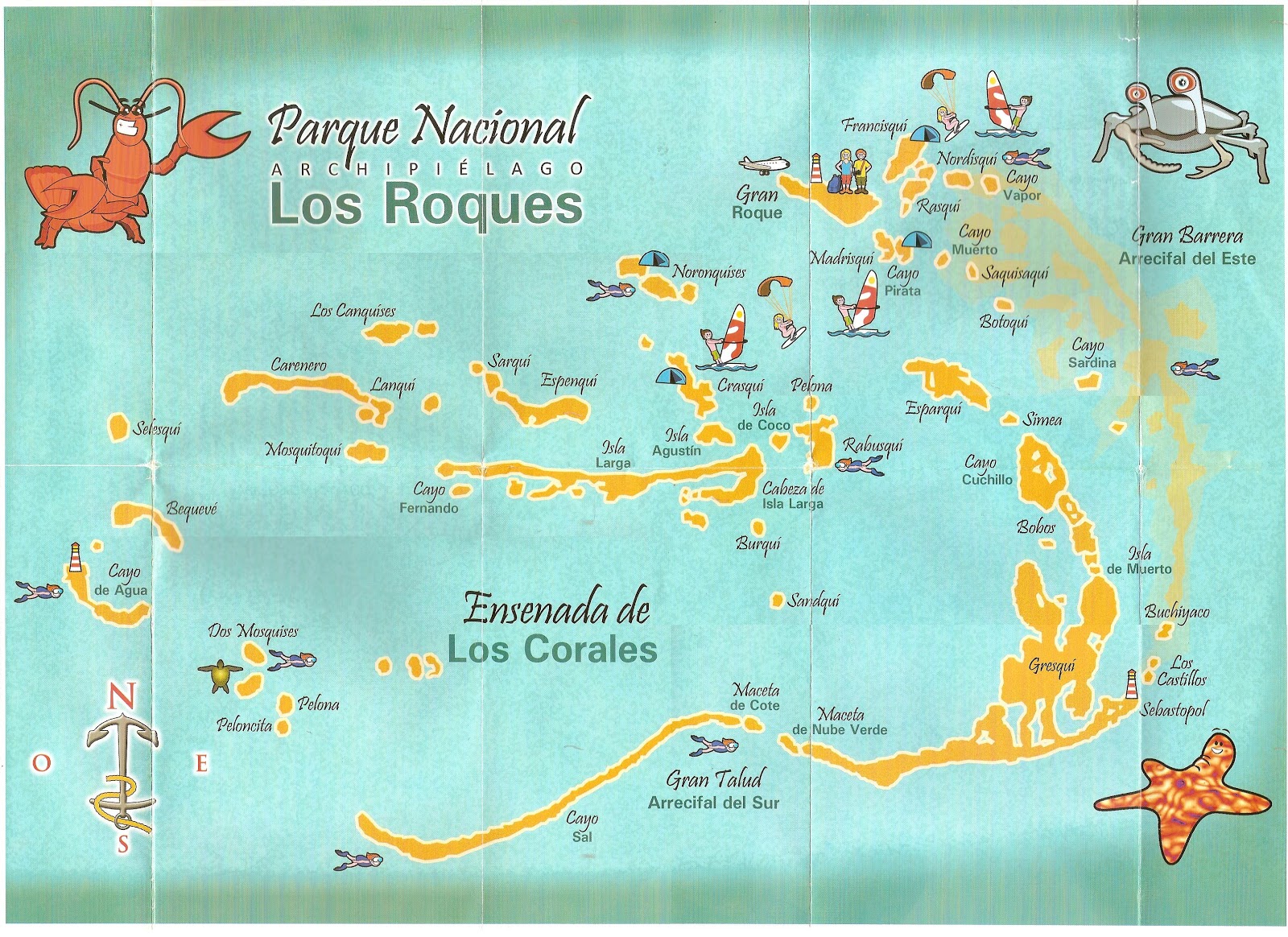 Los Roques Archipelago Map