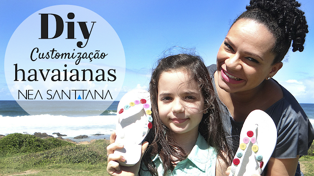 Nea Santtana e Sofia ensinam a customizar uma sandália havaianas.