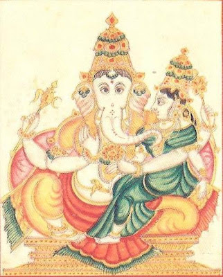 Picture of Shakti Ganapathi form of Ganesha