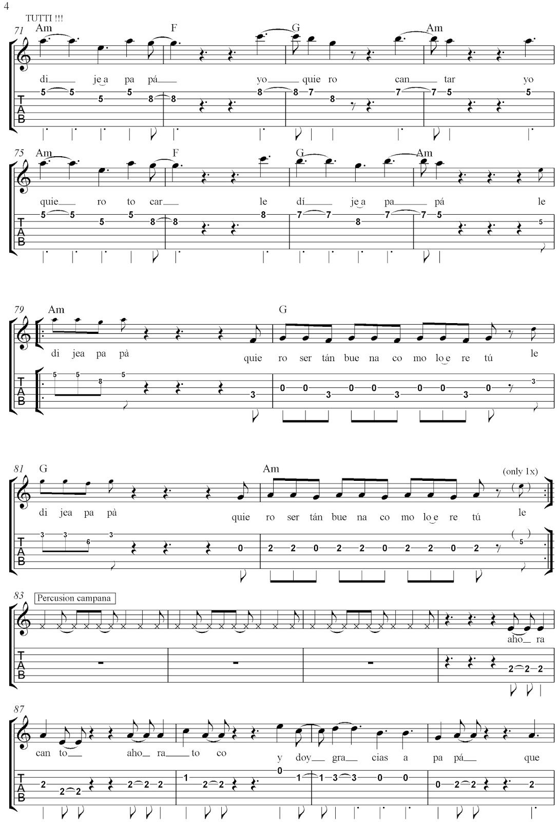 Alex Mendoza Amen Partituras Letras Tab Acordes Para Guitarra Raices Del Festejo Pepe Vasquez Transcripcion Alex Mendoza