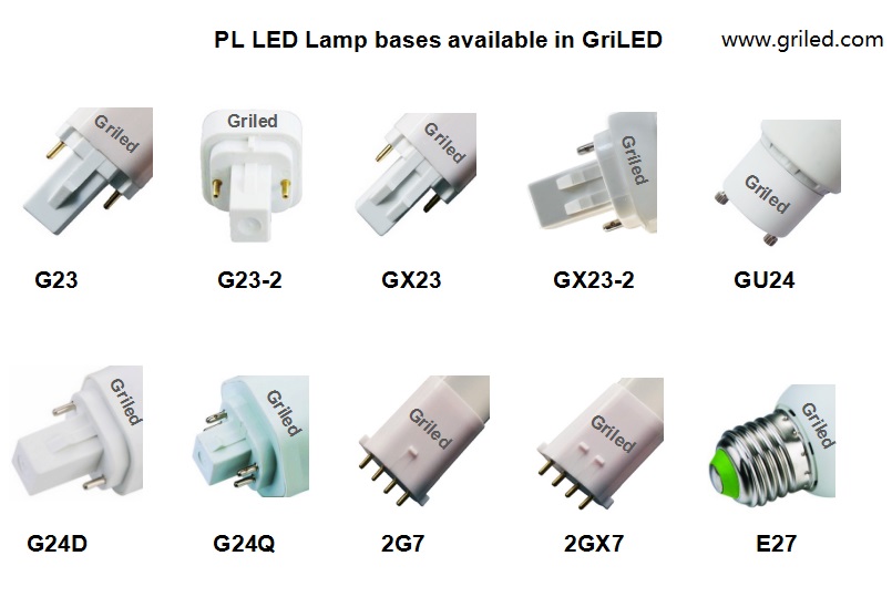 G24 G23 2G7 2GX7 GX23 2G11 E27 E26 GU24 dimmable LED PL Lamp.