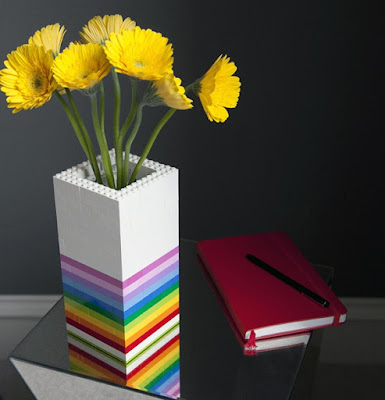 DIY Flower Vase Craft Made Out of Legos