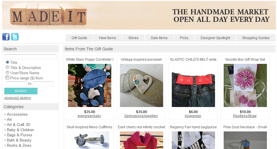 15 Sites to Sell or Buy Handmade Crafts Online Queentulip