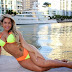 Gil Jung poses in a bikini in Miami and shows 'butt neck'