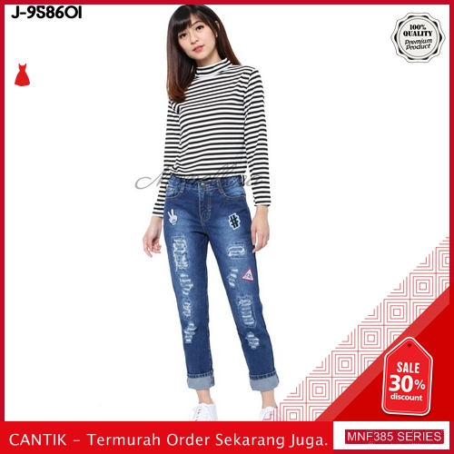 MNF385J92 Jeans 958601 Wanita Denim Ripped Boyfriend Jeans 2019 BMGShop