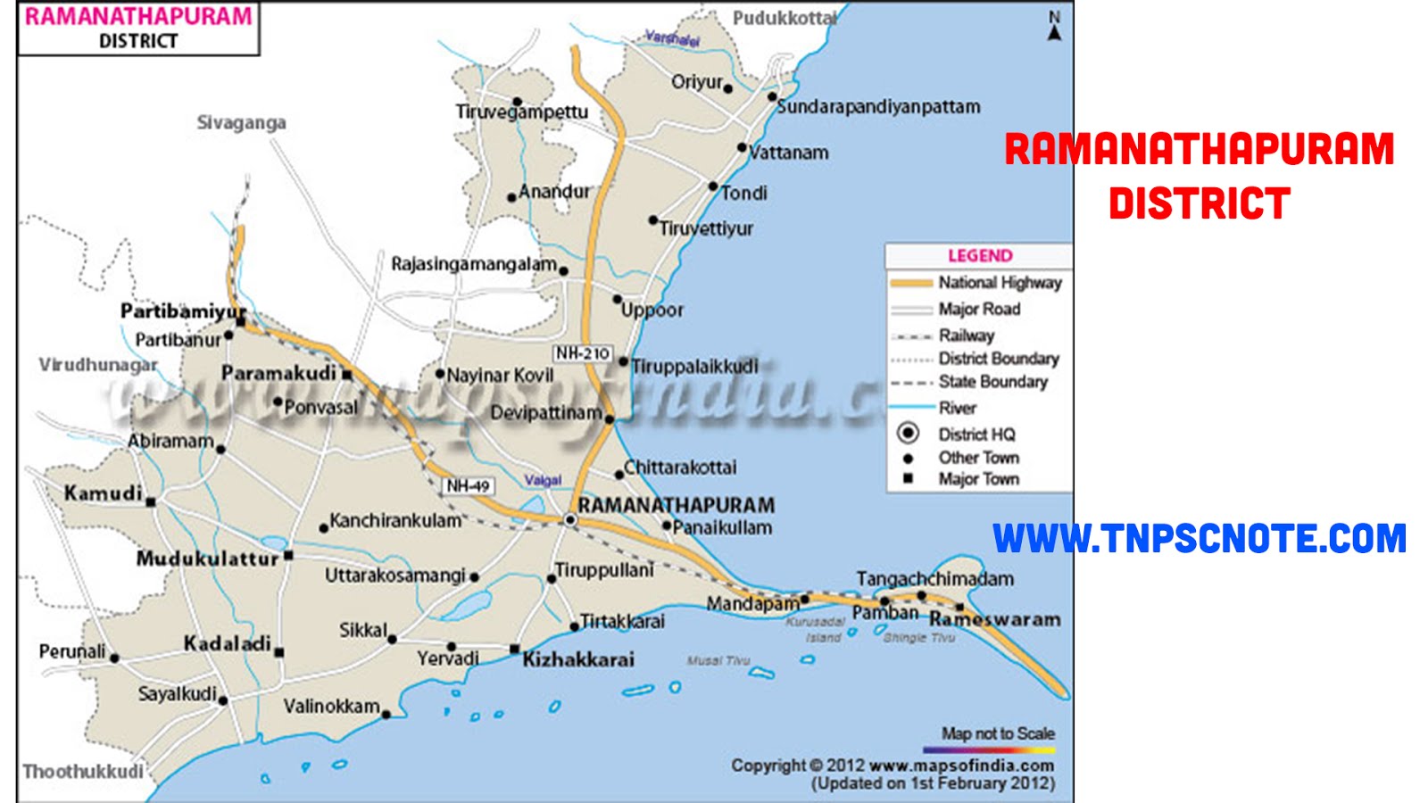Ramanathapuram District Information, Boundaries and History from