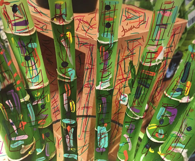 "Bamboo" by Justin Lacche, 2016: 8" x 10" mixed media (original photograph)