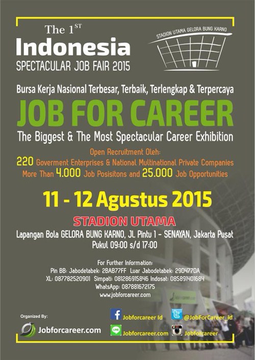The 1st Indonesia Spectacular Job Fair Agustus 2015 Blog Informasi