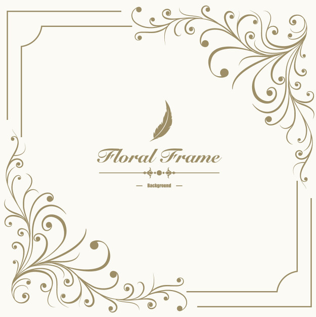 Fathonan Background Bingkai Undangan Pernikahan Motif Floral