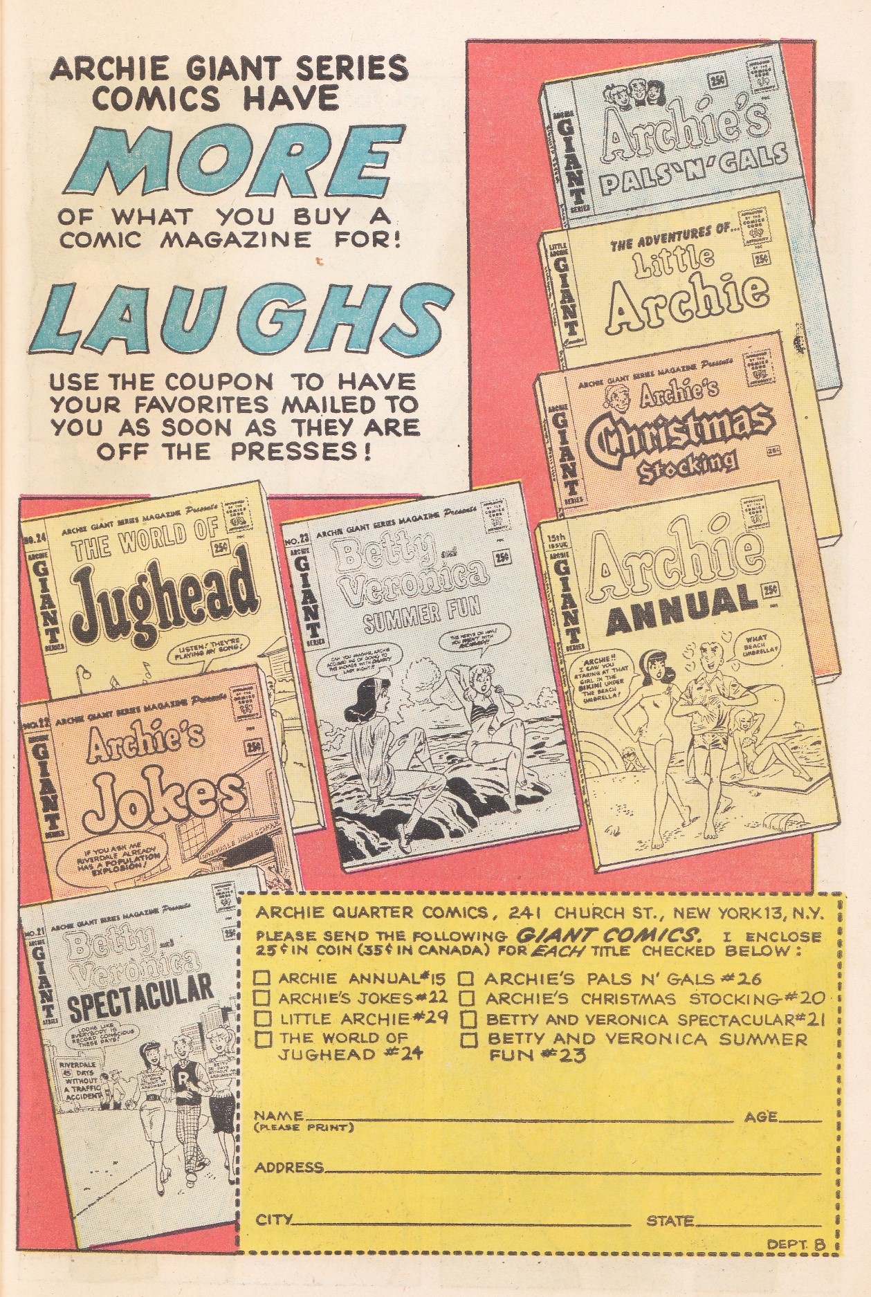 Read online Archie's Pals 'N' Gals (1952) comic -  Issue #26 - 29