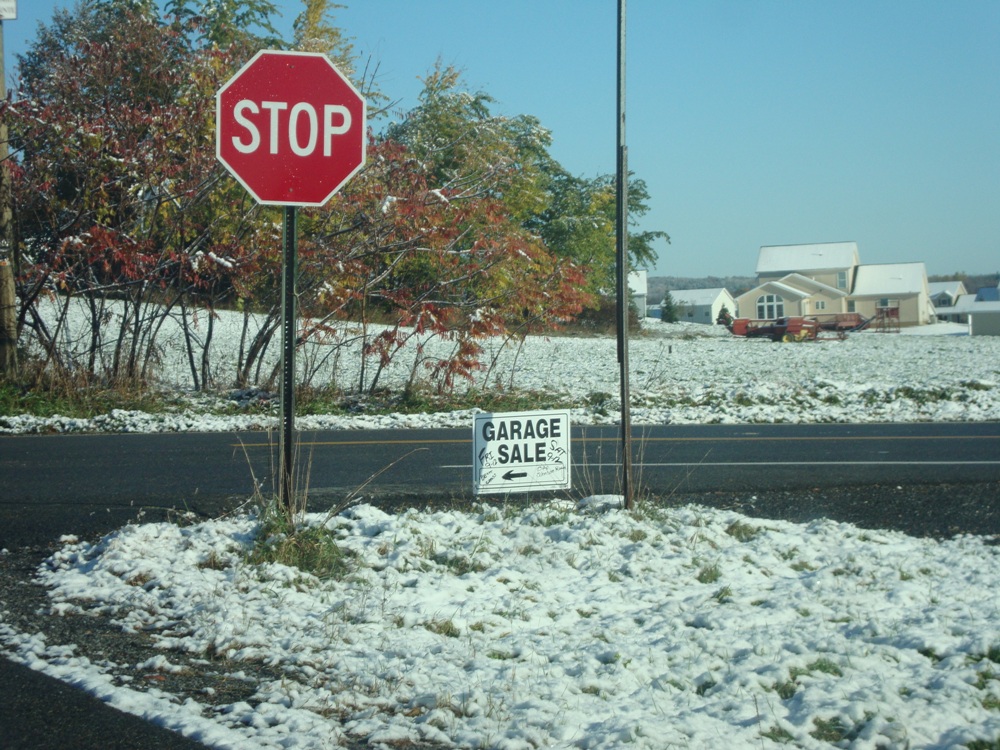 Yard Sale Garage Sale Blog Garage Sales in the Snow