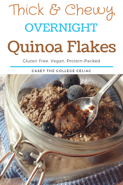 Thick and Chewy Overnight Quinoa Flakes (Gluten Free, Vegan)